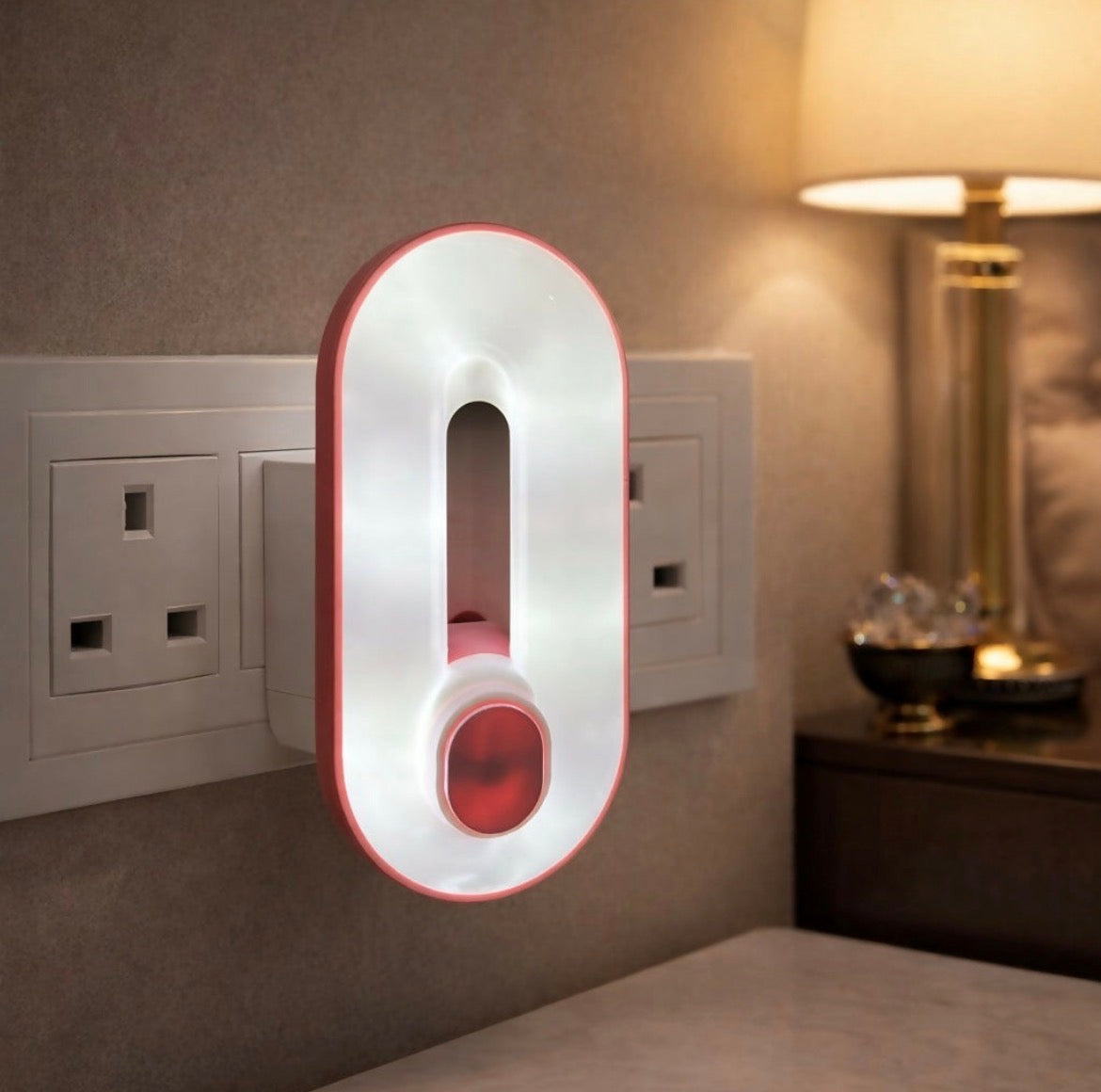 Plug-In Led Night Lamp For Bedroom |Soft Glow Wall Socket Night Light (Any Color)