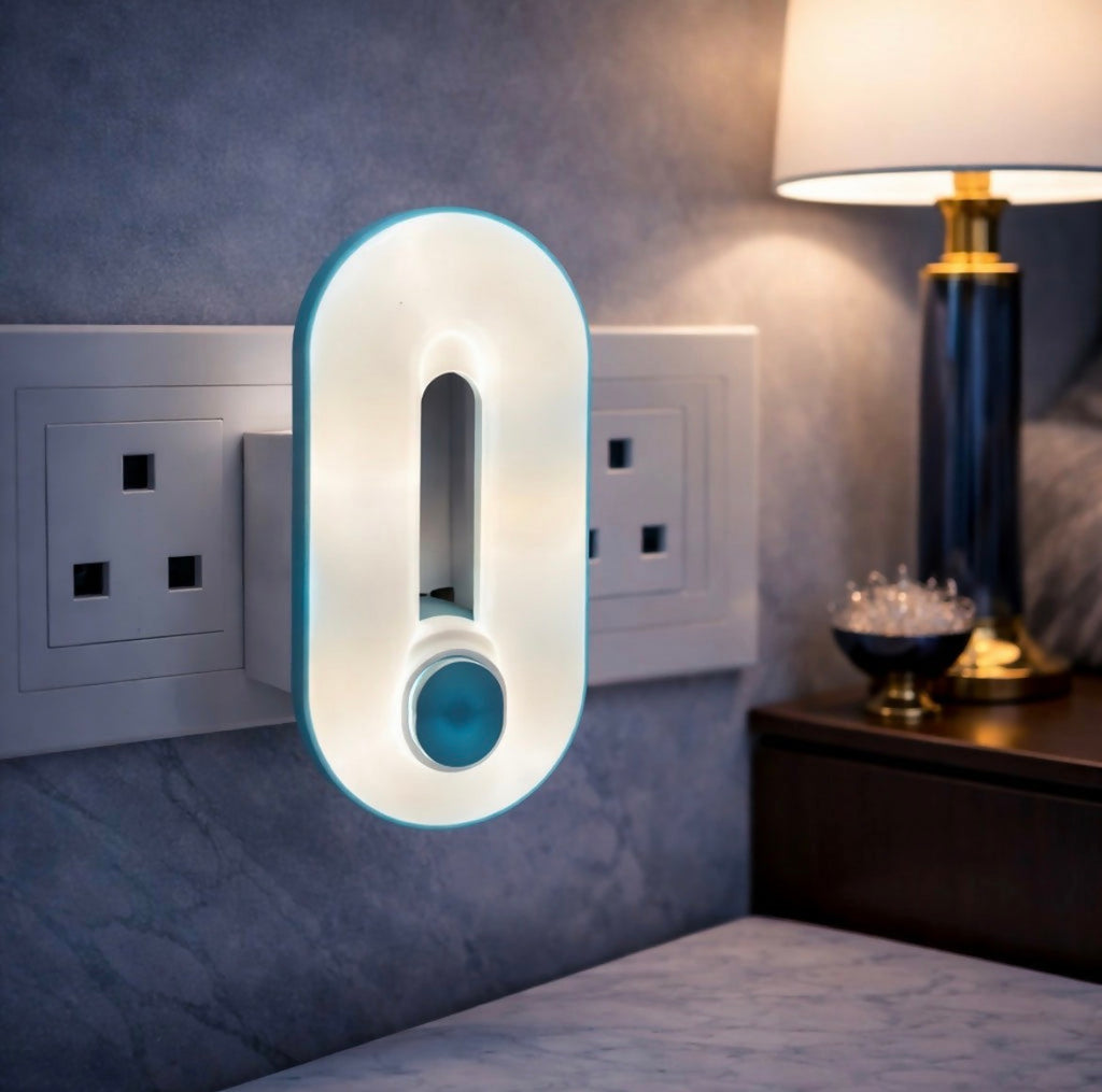 Plug-In Led Night Lamp For Bedroom |Soft Glow Wall Socket Night Light (Any Color)