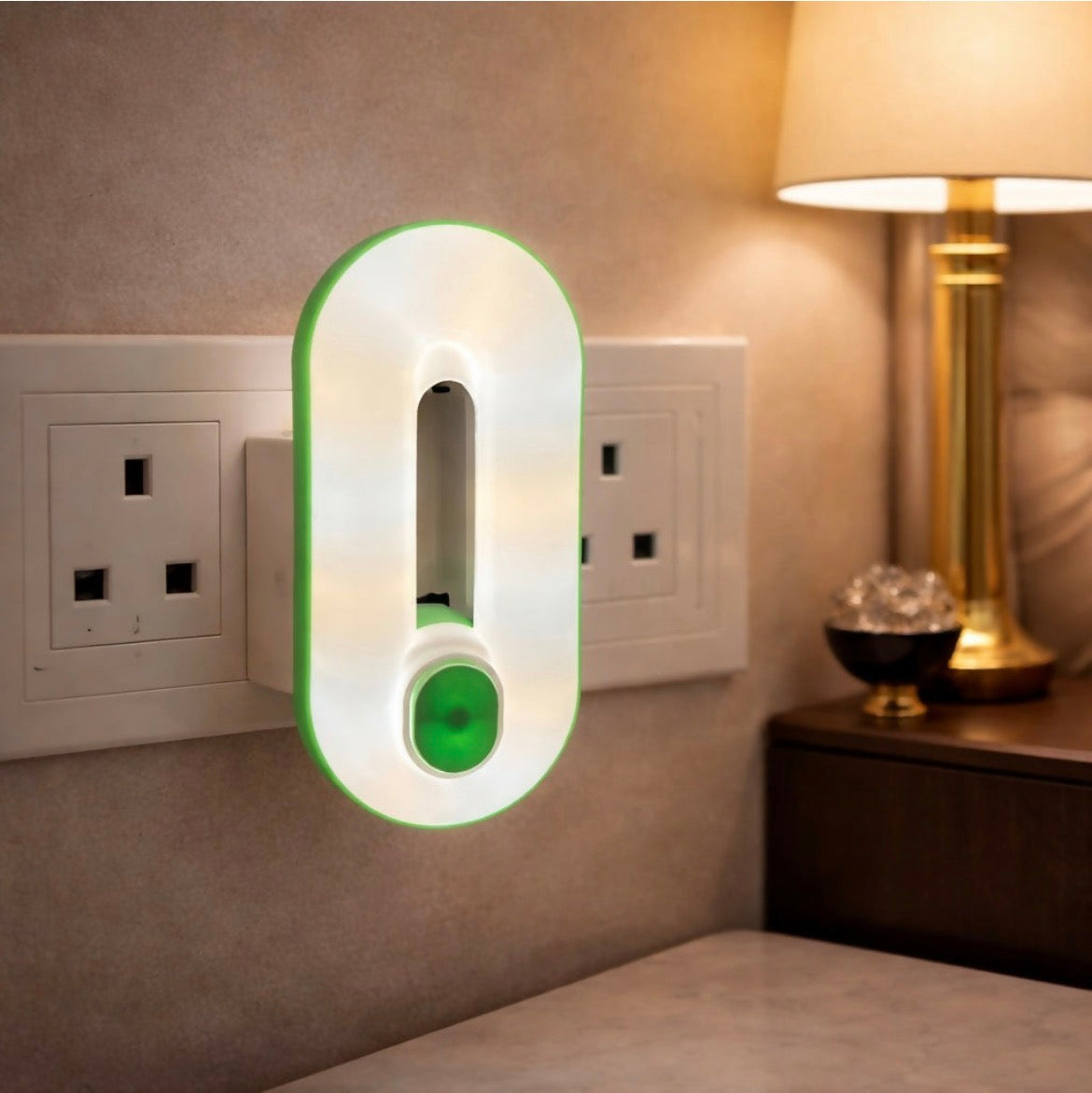 Plug-In Led Night Lamp For Bedroom |Soft Glow Wall Socket Night Light (Any Color)